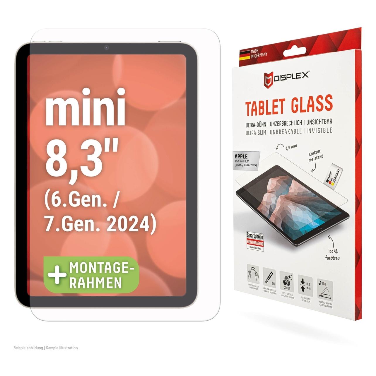 Displex Tablet Glass, Tablet Schutzglas (1 Stk., Apple iPad mini 2021, Apple iPad mini 2024) (02055)