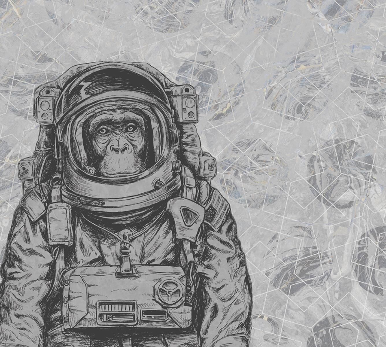 Vanilla Lime Fotobehang Space Monkey - 014214   8710330142098   Behang
