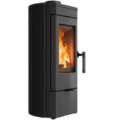 Gusseisenofen KRATKI K12 Ø 130 6 kW schwarz Kaminofen Ofen Holzkaminofen