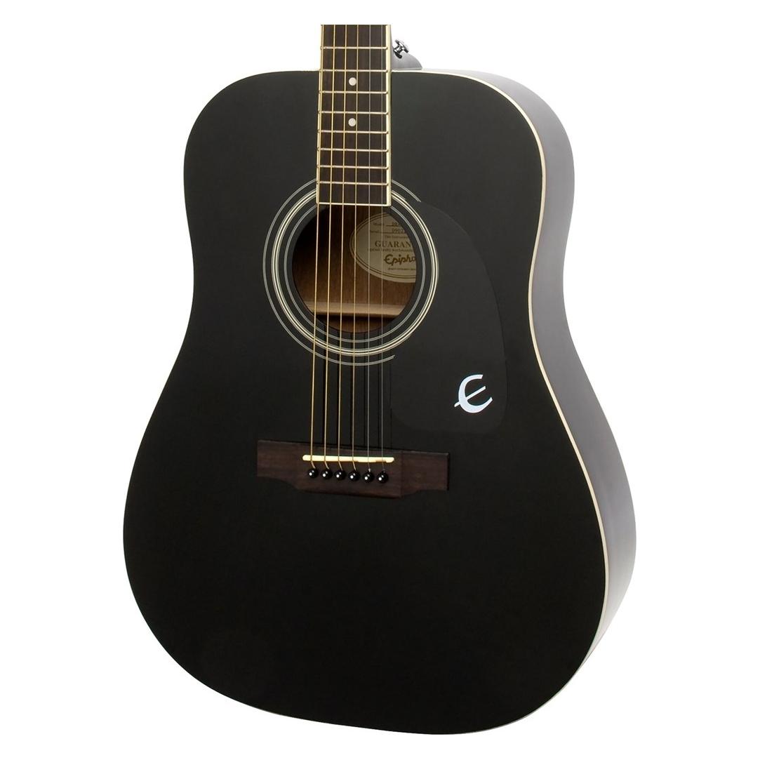 Epiphone Songmaker DR-100 Ebony akoestische westerngitaar (Westerngitarre, Fichte, Mahagoni) (L0560059)