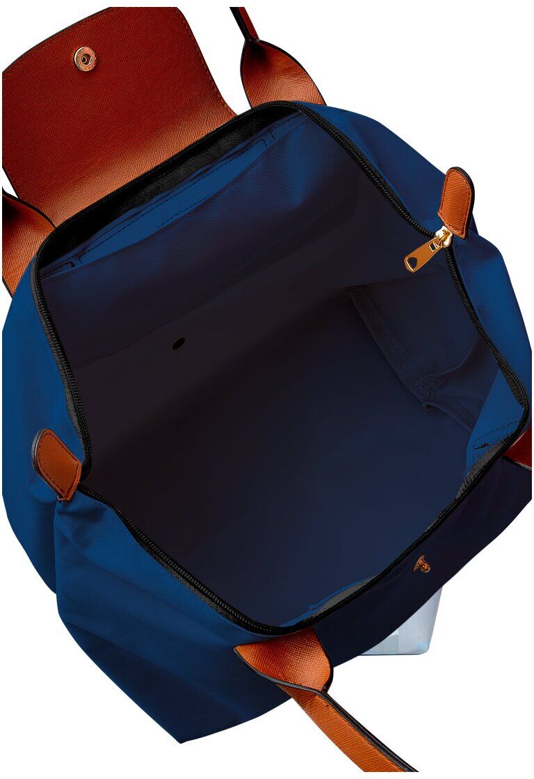 Handtasche DOGO "Fontana Shopper-Tasche Santorini Damen Schultertasche", Damen, Gr. onesize, blau, Taschen Handtasche, Handgefertigt