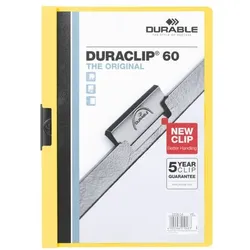 Durable Klemmhefter »Duraclip 60« gelb, 22x31 cm