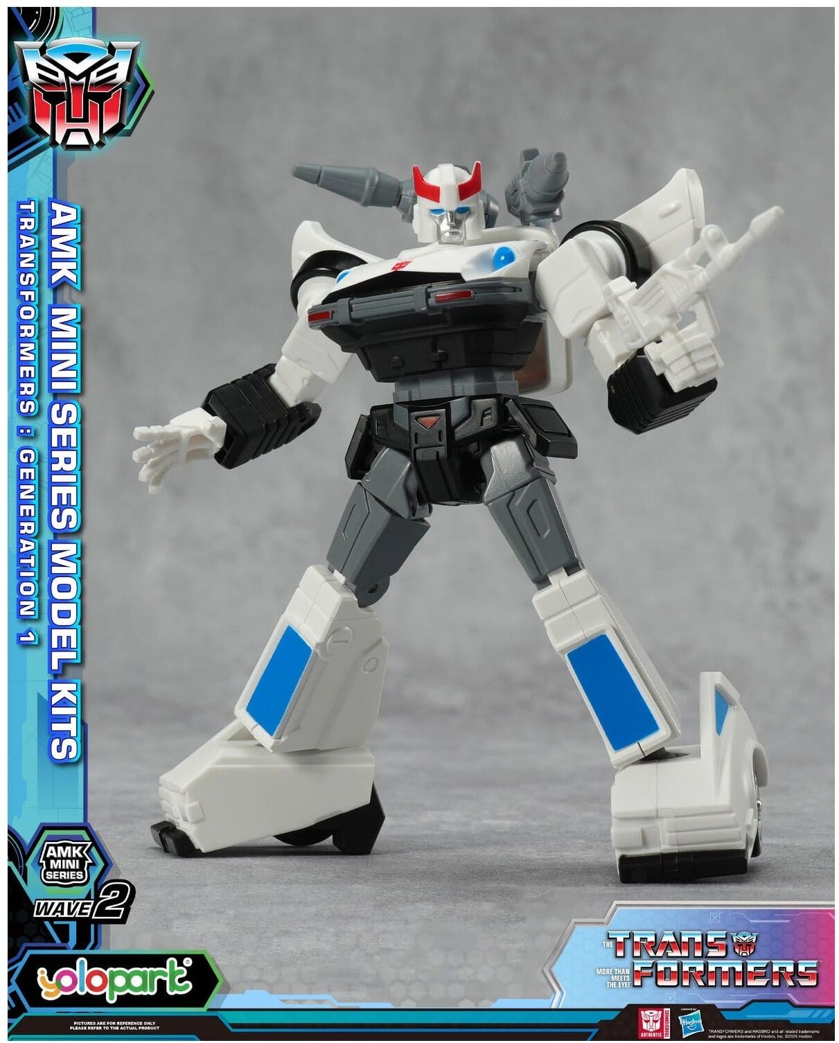 YOLOPARK Transformers G1 AMK Mini Series Wave 2 Prowl Model Kit 11cm - 16 Movable Joints - Non-Transforming Collectible