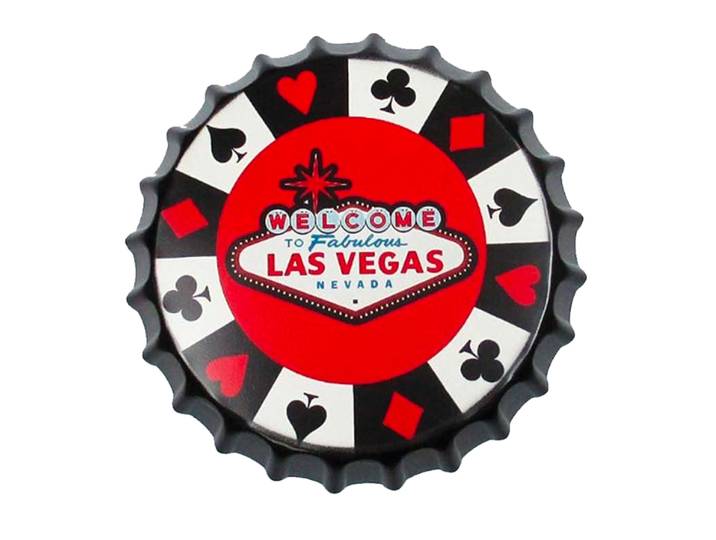 Plaque publicitaire de style Capsule avec l'inscription Welcome to Las Vegas