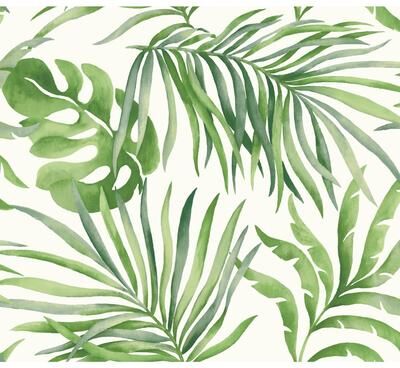 York Wallcoverings Paradise Palm Green Wallpaper