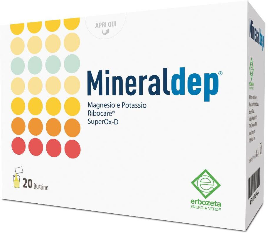 ERBOZETA SpA Mineraldep - Integratore Per La Stanchezza E L'affaticamento 20 Bustine