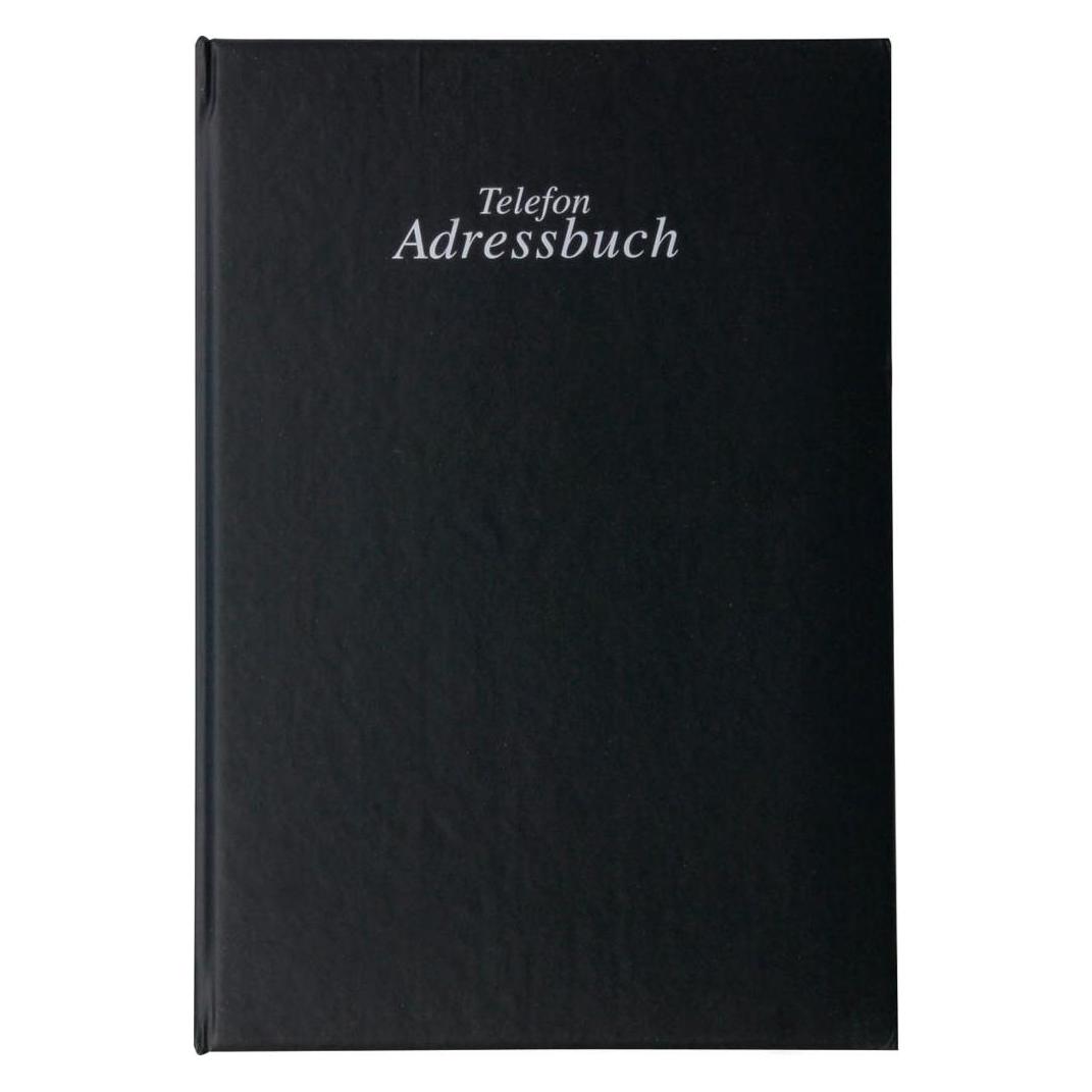 Stylex Telefon-Adressbuch A-Z schwarz (A5, Speziallineatur, Harter Einband) (46625)