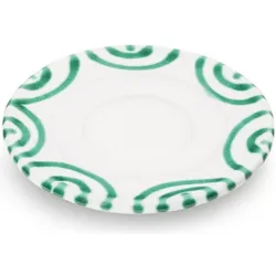 Gmundner Keramik, Tasse, Grüngeflammt Unterteller Espresso (Ø 11cm)