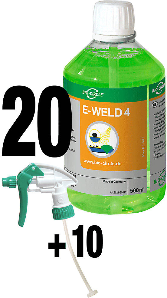 Schweißschutzspray E-WELD 4, VE 20 Stk + 10 Sprayer, auf Basis nachwachsender Rohstoffe Bio-Circle
