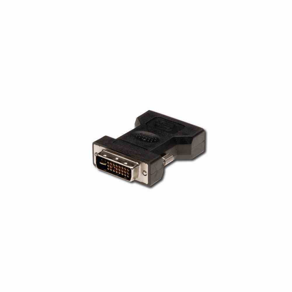 ASSMANN DVI-adapter AK-320504-000-S, DVI(24+5) naar HD15 (vrouwtjesconnector), DVI-I Dual Link, zwart