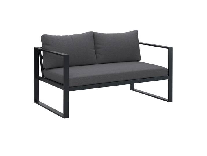 Ambia Garden Loungesofa, Anthrazit, Metall, 2-Sitzer, 134x63x76 cm, Loungemöbel, Outdoorsofas