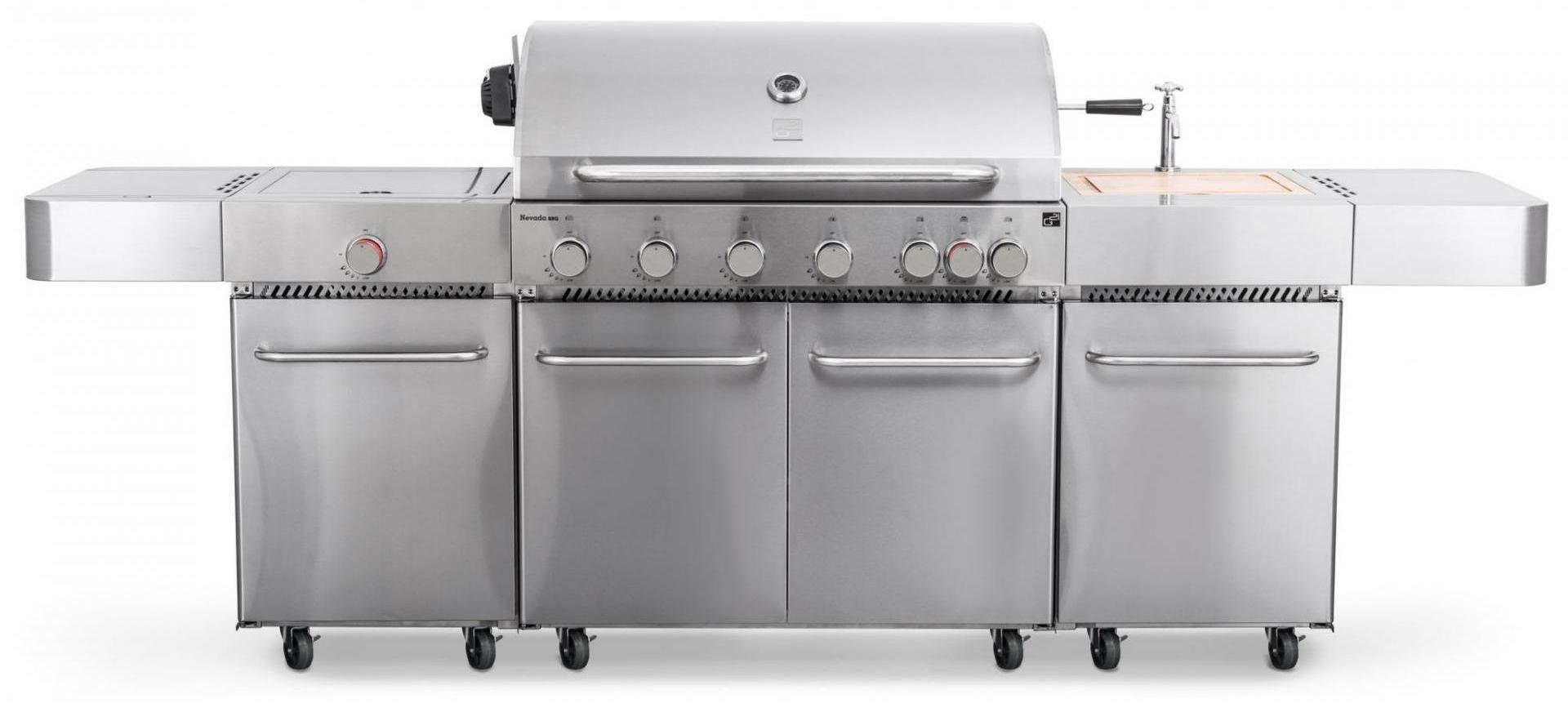 G21 Nevada BBQ Kitchen Premium Line Gasgrill, 8 Brenner + Druckminderventil