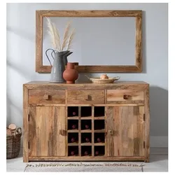 Barschrank Hina 140x90x45 aus Mangoholz