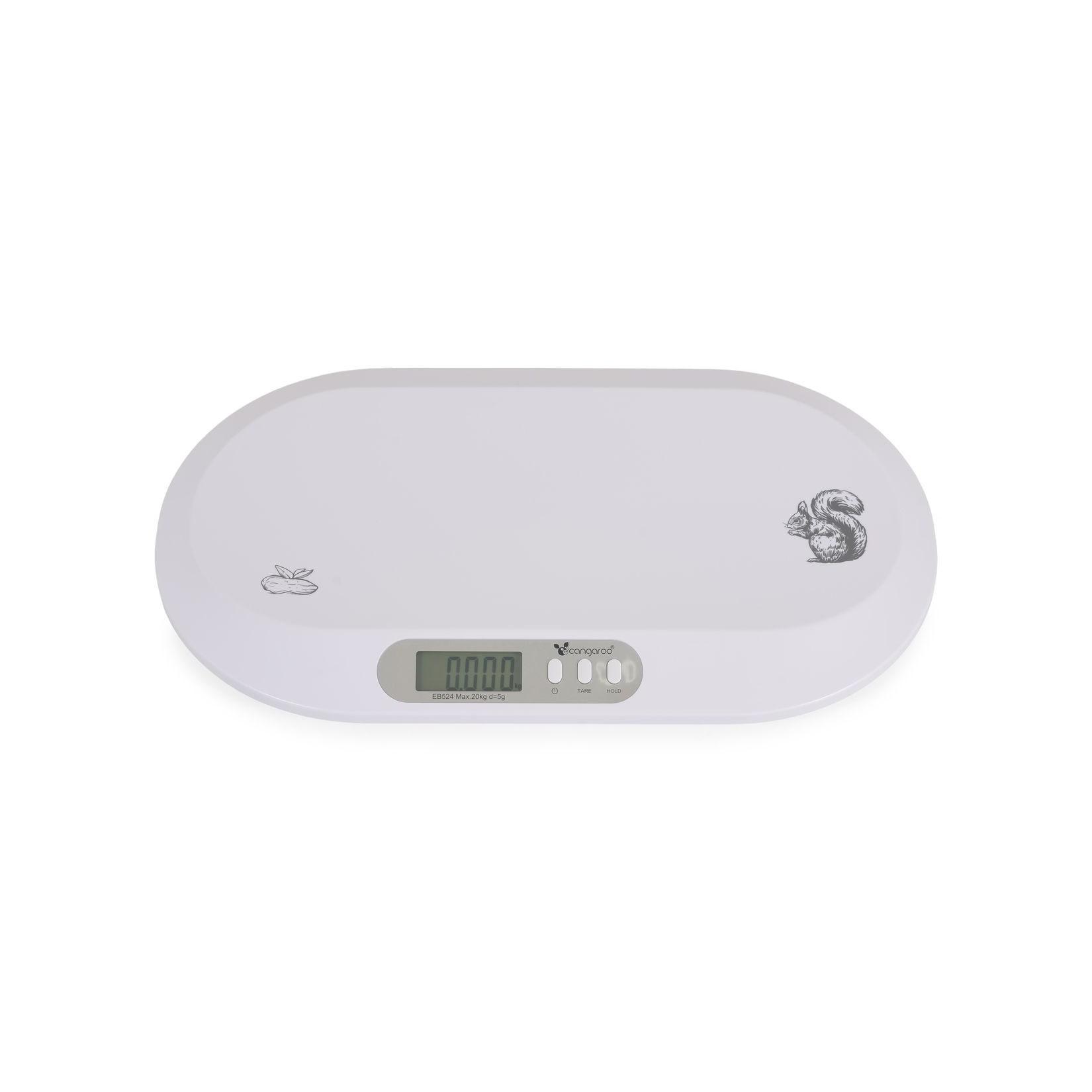 Cangaroo Babywaage Peanut Maßband LCD-Display Tara-Funktion Haltefunktion 20 kg weiß