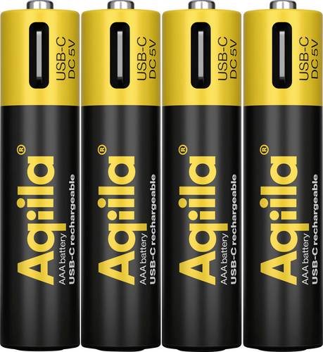 Aqiila AAA USB-C Akku Li-Ion 600 mAh 1.5 V 4 St.