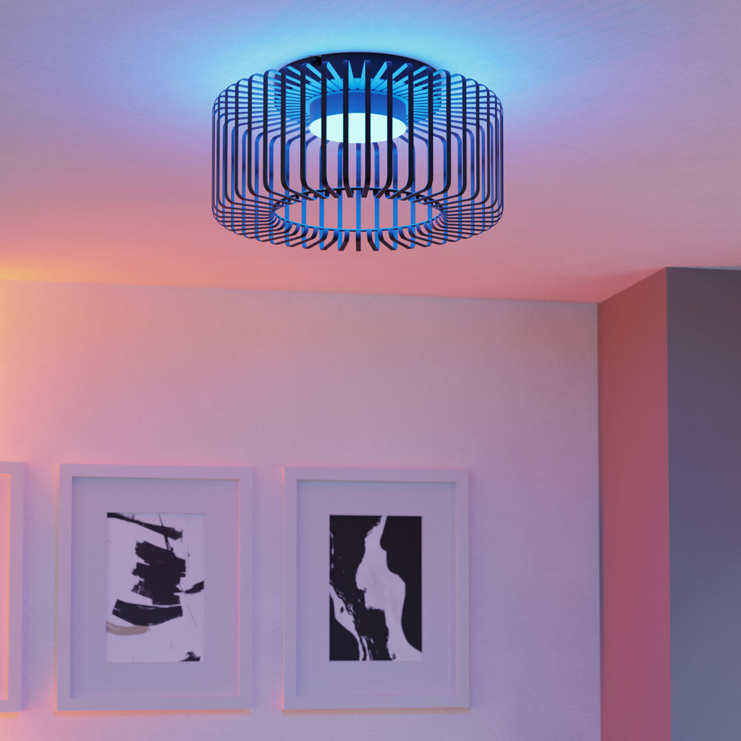 Ivy Bronx Denean LED Flush Mount Chrome 22cm H X 45cm W X 22cm D