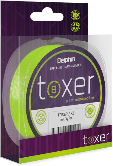 Delphin TOXER / fluo vert 0,18mm 9,5kg 80m Gray, Lime, Silver 0,18mm 9,5kg 80m