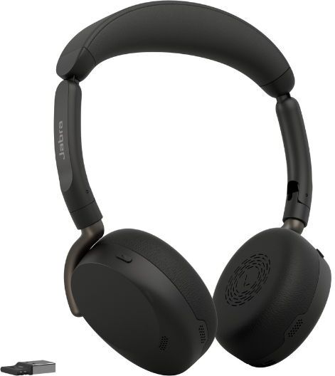 Jabra GN Jabra Evolve3 65 Flex USB-A UC Casque ANC sans fil Casque professionnel UC pliable sans perche micro, avec réduction active du bruit (ANC) adaptative,