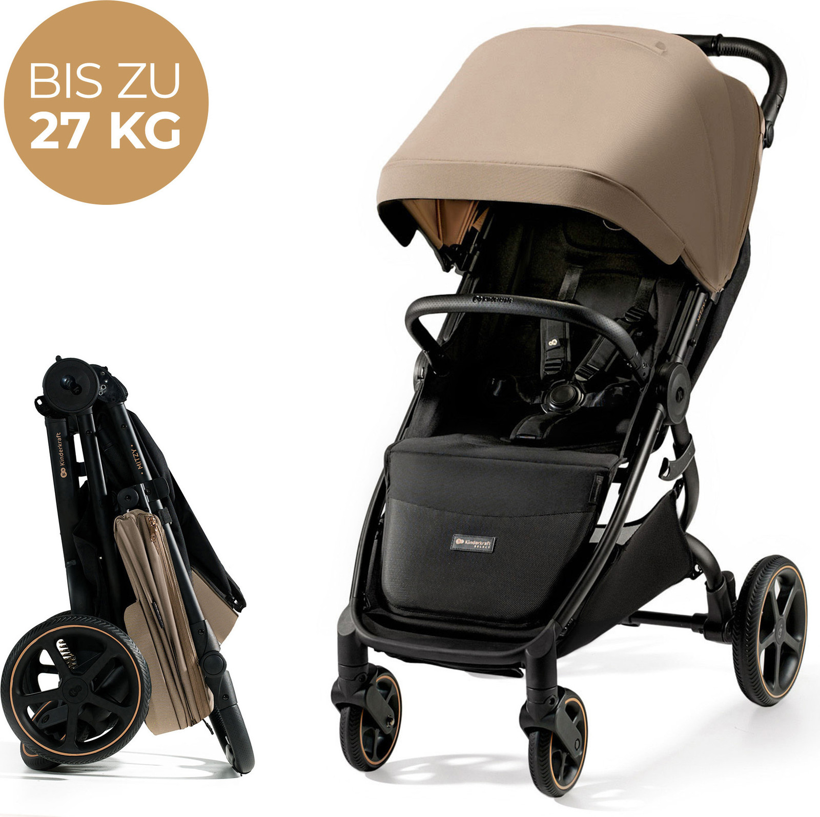 Kinderkraft Mitzy kinderwagen met zonnekap, beige