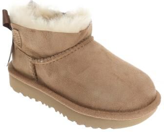 UGG Ultra Mini Bailey Bow T (Kids Toddler) Casual in Chestnut, Size 11 Toddler M, Leather