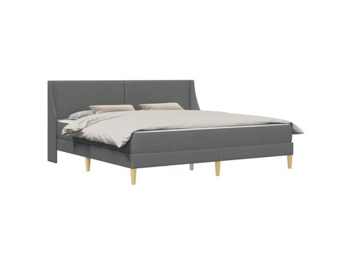 MNCVXAXG Doppelbett dunkelgrau 180 x 200 cm mit Matratze Struktur aus Sperrholz, Lattenrost, abnehmbarer Bezug, Verwendung im Innenbereich