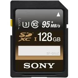Sony Karte SDXC 128 GB Klasse 10 UHS-I (128 GB, SDXC, U3, UHS-I), Speicherkarte, Schwarz