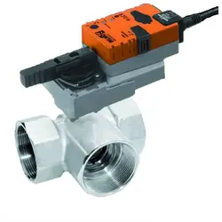 S&P Drei-Wege-Ventil DWV 25-10 ? DN 25 ? 5 Nm ? 24V ? 0-10V ? Stellmotor ? für H...