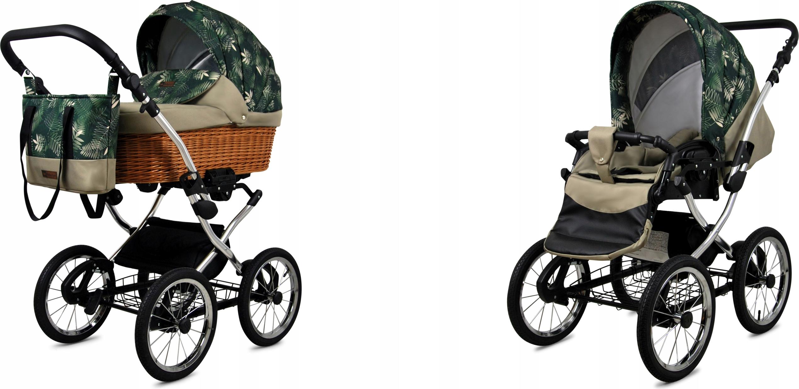 Babylux Classic Exclusive | 2in1 Kinderwagen Set | Fern Leaf | Kombikinderwagen | Kinderwagense