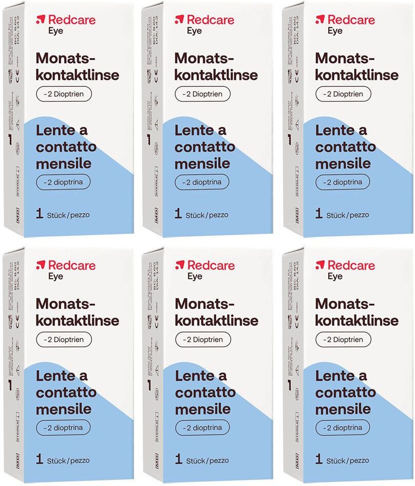 Redcare von Shop Apotheke Redcare Monatslinse -2 6er-Pack 6x1 St Kontaktlinsen