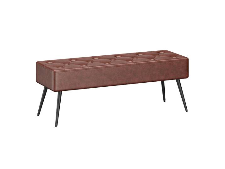 Sitzbank Leder EVERETT 113 cm braun