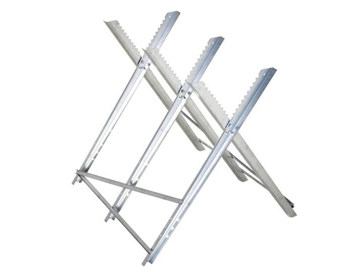 Durhand Kettensägebock, Sägebock, Silber, Silberfarben, Metall, 83x79x83 cm, Freizeit & Co, Heimwerken, Werkzeug, Elektrowerkzeug