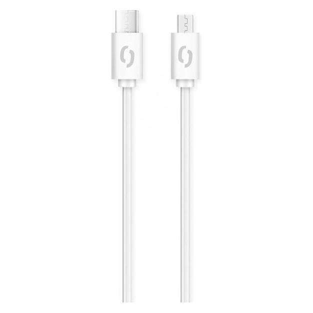 Aligator Datov?? kabel POWER, USB-C/microUSB b??l?? (1 m, USB 3.2 Gen 1) (DATKP42)
