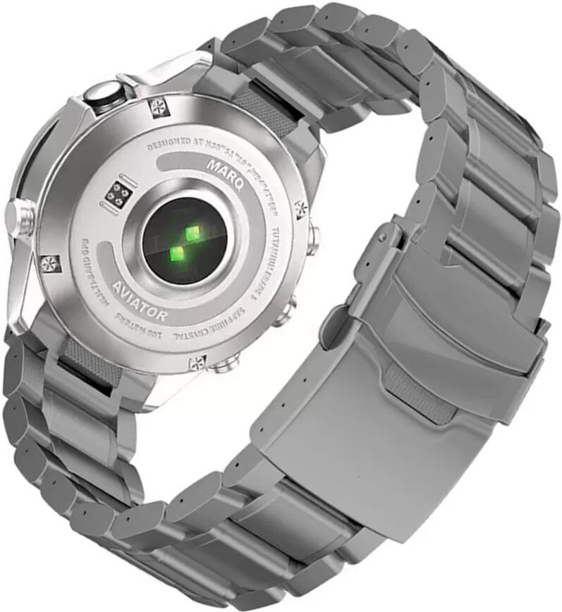 INF 22mm Schnellverschluss Gebogenes Ende Titanarmband Kompatibel mit Garmin Quatix 8 & Fenix 7 Marq 2 Grau