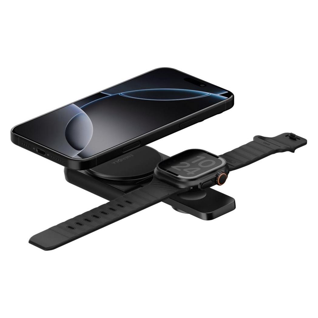 Energea Wireless Charger Magduo 2in1 Qi2 foldable grey (17.50 W) (8885020102727)