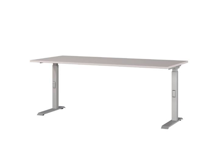 Höhenverstellbarer Schreibtisch Downey 180cm Grau/Kaschmir/Silber