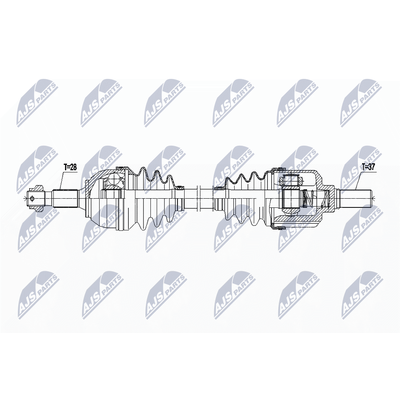 NTY Antriebswelle NPW-CT-141 Vorderachse links für Citroën