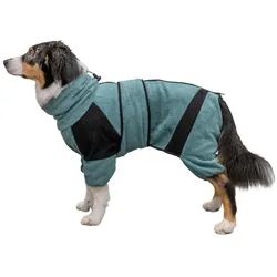 TRIXIE Bade- und Hausoverall für Hunde, Frottee, L: 62 cm, petrol