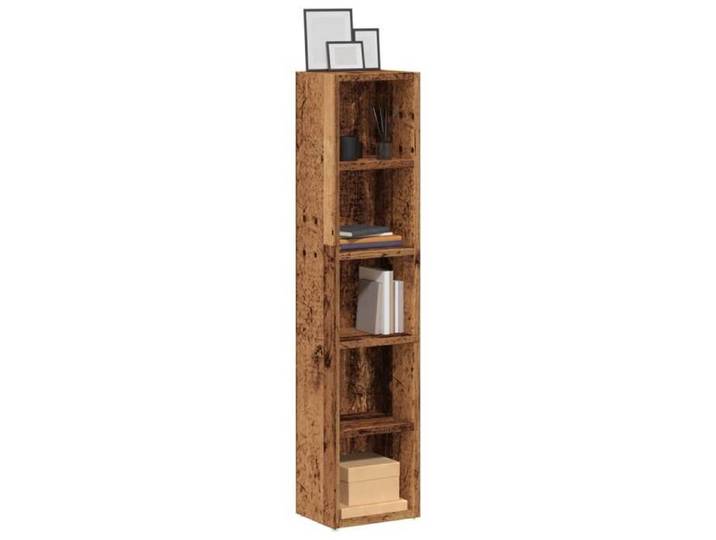 Armoires à CD 2 pcs vieux bois 21x16x93 5 cm bois d'ingénierie unité de rangement cd armoire de rangement cd 855838