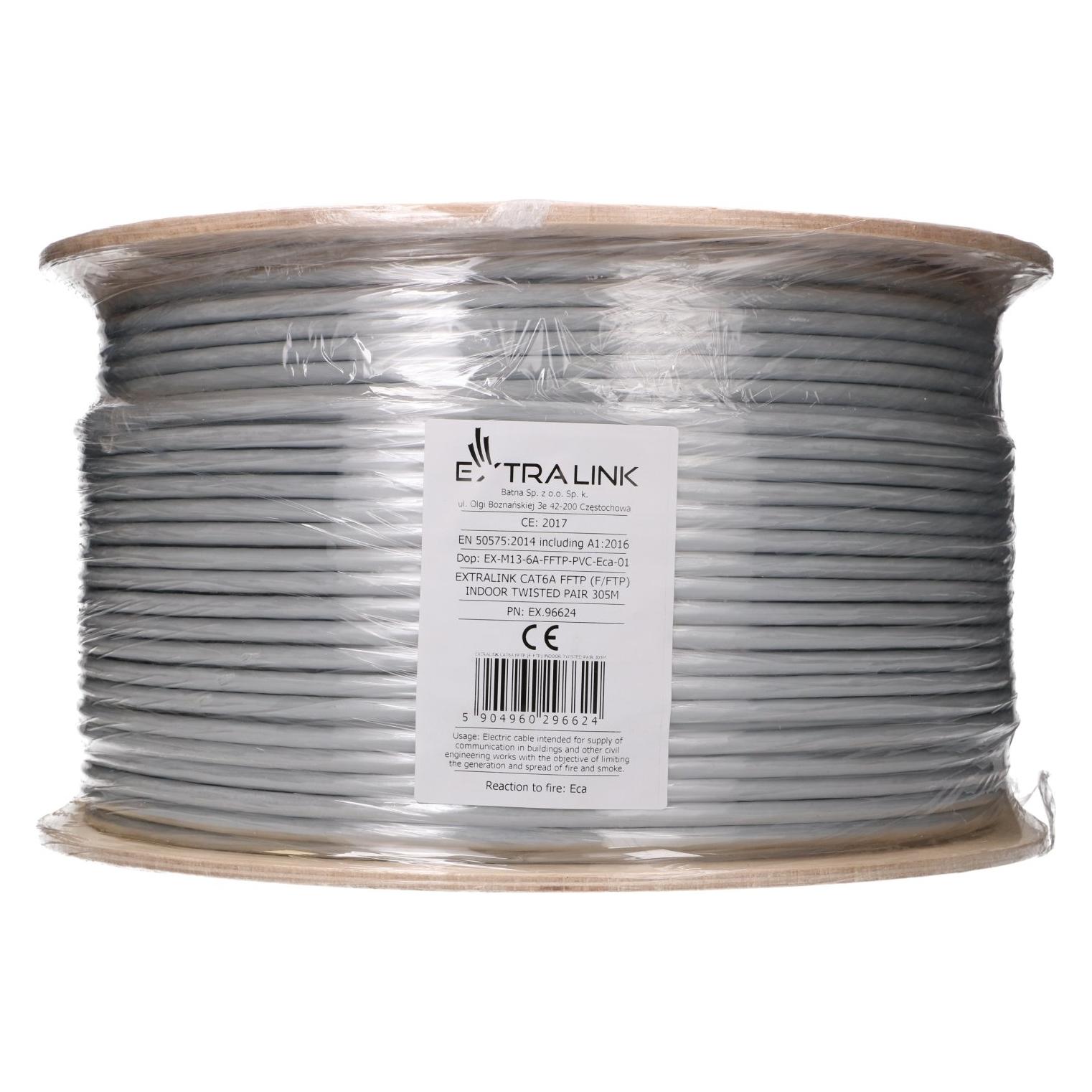 Extralink CAT6A FFTP (F/FTP) INDOOR TWISTED PAIR 305M (F/FTP, CAT6a, 305 m) (EX.96624)