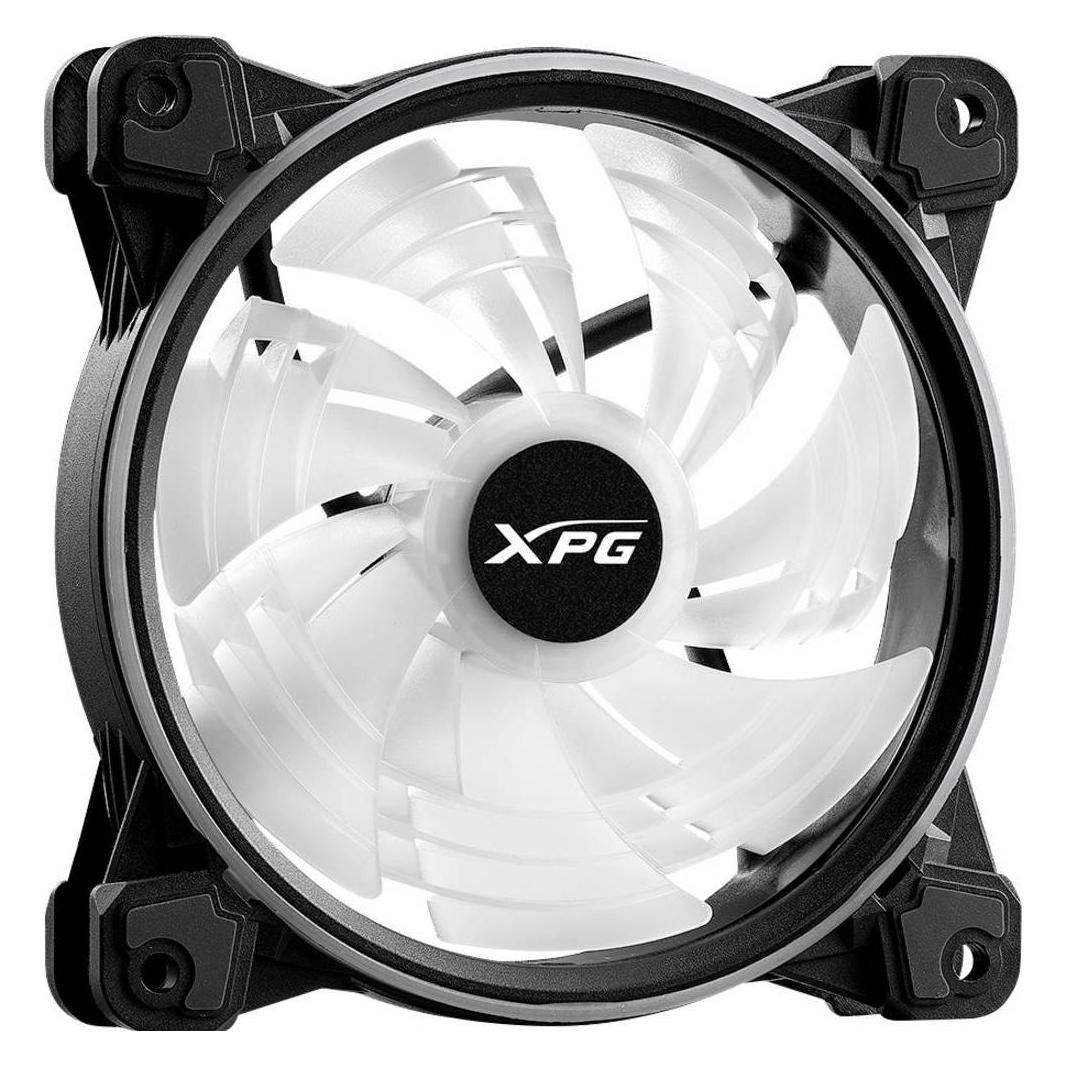 XPG HURRICANE120ARGBPWM-BKCWW computer cooling system Computer case Fan Black, White (120 mm, 1x) (HURRICANE120ARGBPWM-BKCWW)