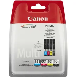 Canon, Druckerpatrone, CLI-551 (BK, C, M, Y)