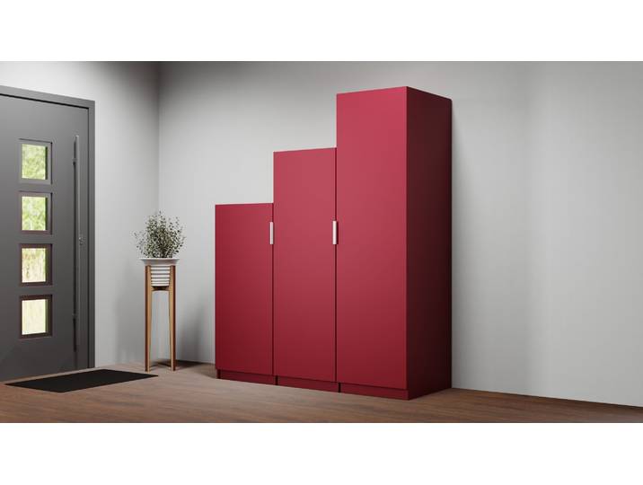Treppenkleiderschrank nach Maß - Treppenschrank mit vielen Optionen Premium Dekore Burgund­rot