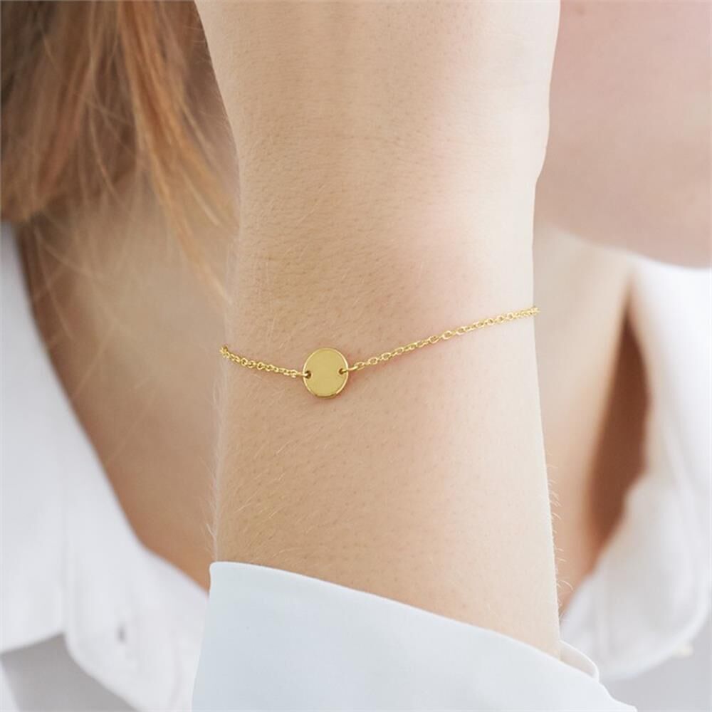 Unique Vergoldetes 925er Silber Armband gravierbar gold