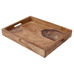 Tablett 40x5x35 aus indischem Sheesham-Massivholz