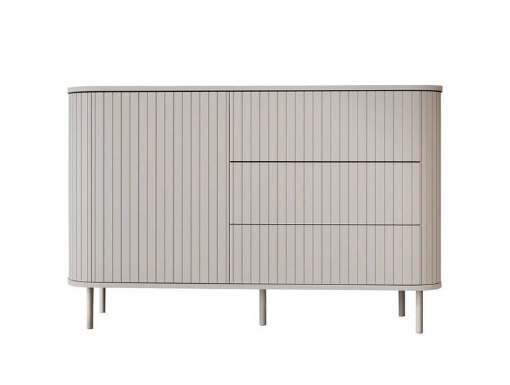 MOEBLINE Kommode Sideboard 1D3SZ ZILLO NK kaschmir + kaschmir Füße