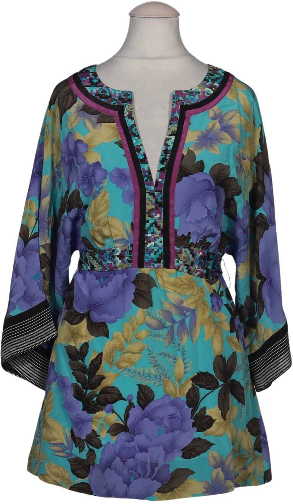 Monsoon Damen Bluse, Mehrfarbig, Gr. EU 36, Seide / Synthetik - Second Hand