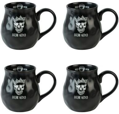 10 Strawberry Street Boba Halloween Mug, Set of 4, Feeling Wicked