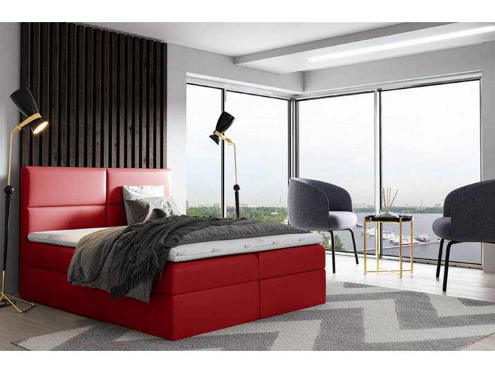 MF Design Boxspringbett Boxspringbett SALSA mit Bettkasten und Federautomatik, Vorhanden