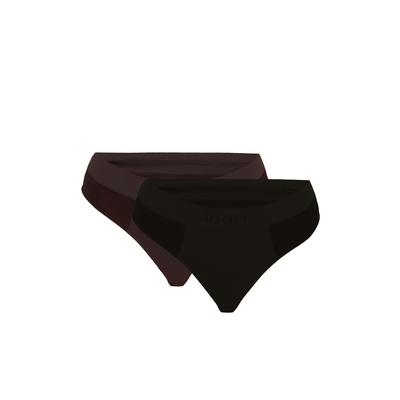 Tanga JOOP "Bliss", Damen, Gr. M/L, schwarz (dunkelbraun, schwarz), Mikrofaser, Obermaterial: 92% Polyamid, 8% Elasthan, Unterhosen Tanga, nahtlose Verarbeitung, Seamfree Schnitt