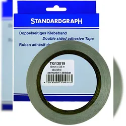 Standardgraph Doppelseitiges Klebeband 12 mm x 33 m, permanent/ablösbar